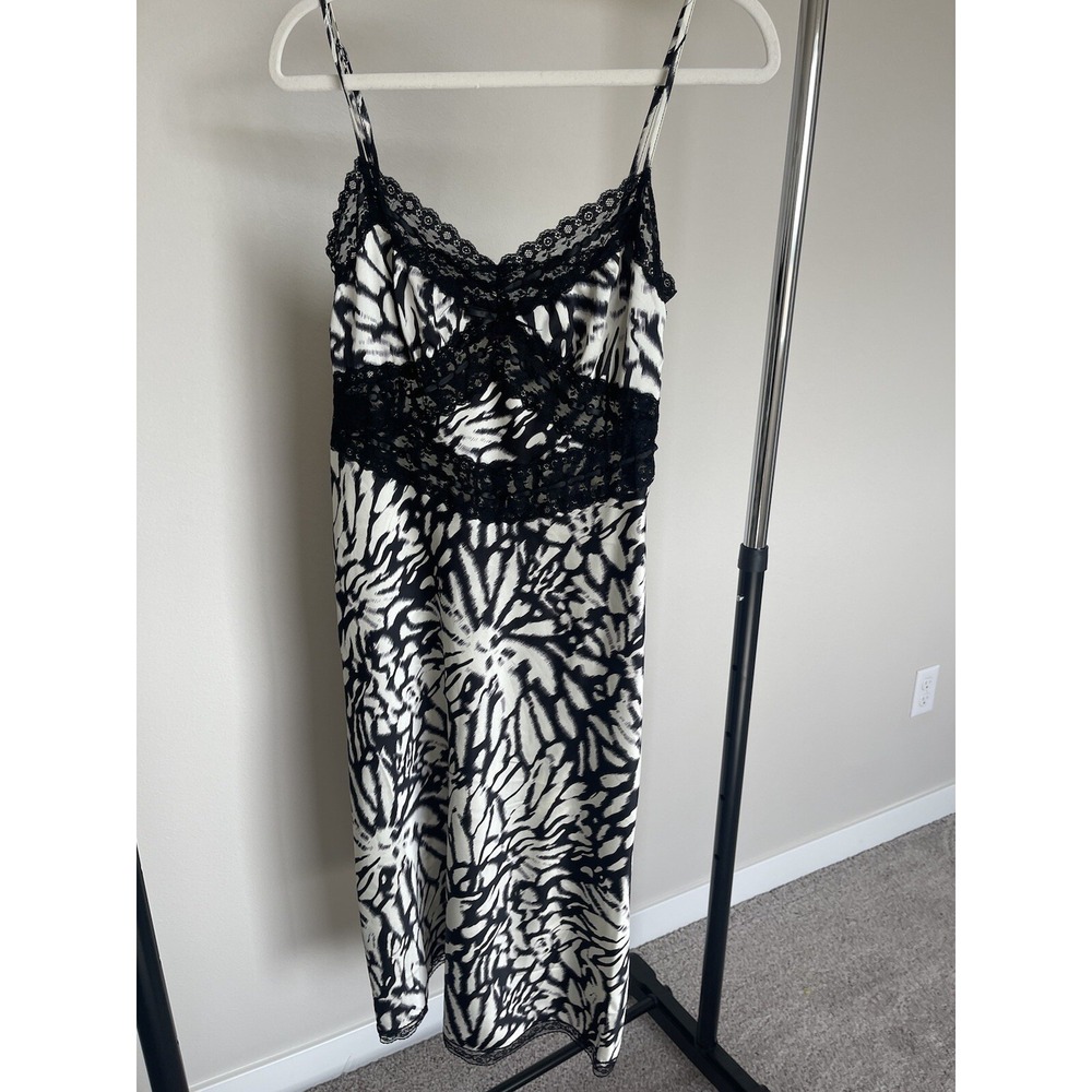 Betsy Johnson Women's Slip Lace Top Cami Dress Size 6 Hollywood  Floral Midi Y2K